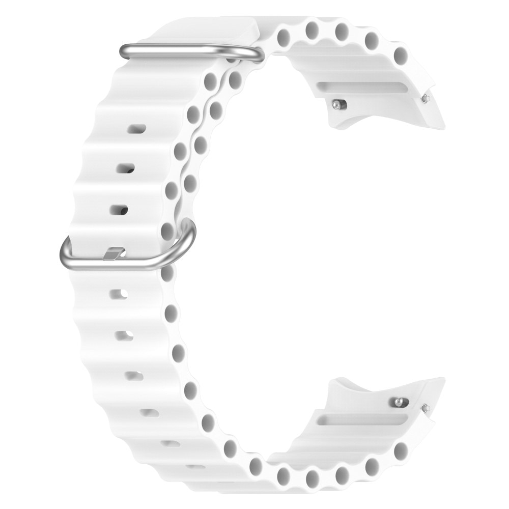 Full Fit Correa silicona Resistente Samsung Galaxy Watch 5 44mm, blanco