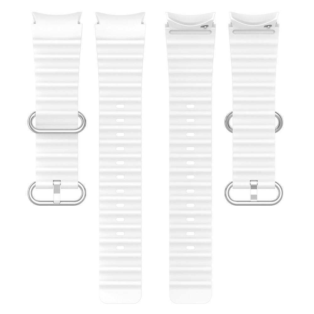 Full Fit Correa silicona Resistente Samsung Galaxy Watch 4 40mm, blanco