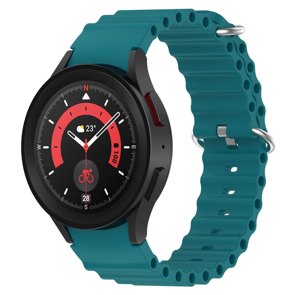 Full Fit Correa silicona Resistente Samsung Galaxy Watch 5 Pro 45mm verde