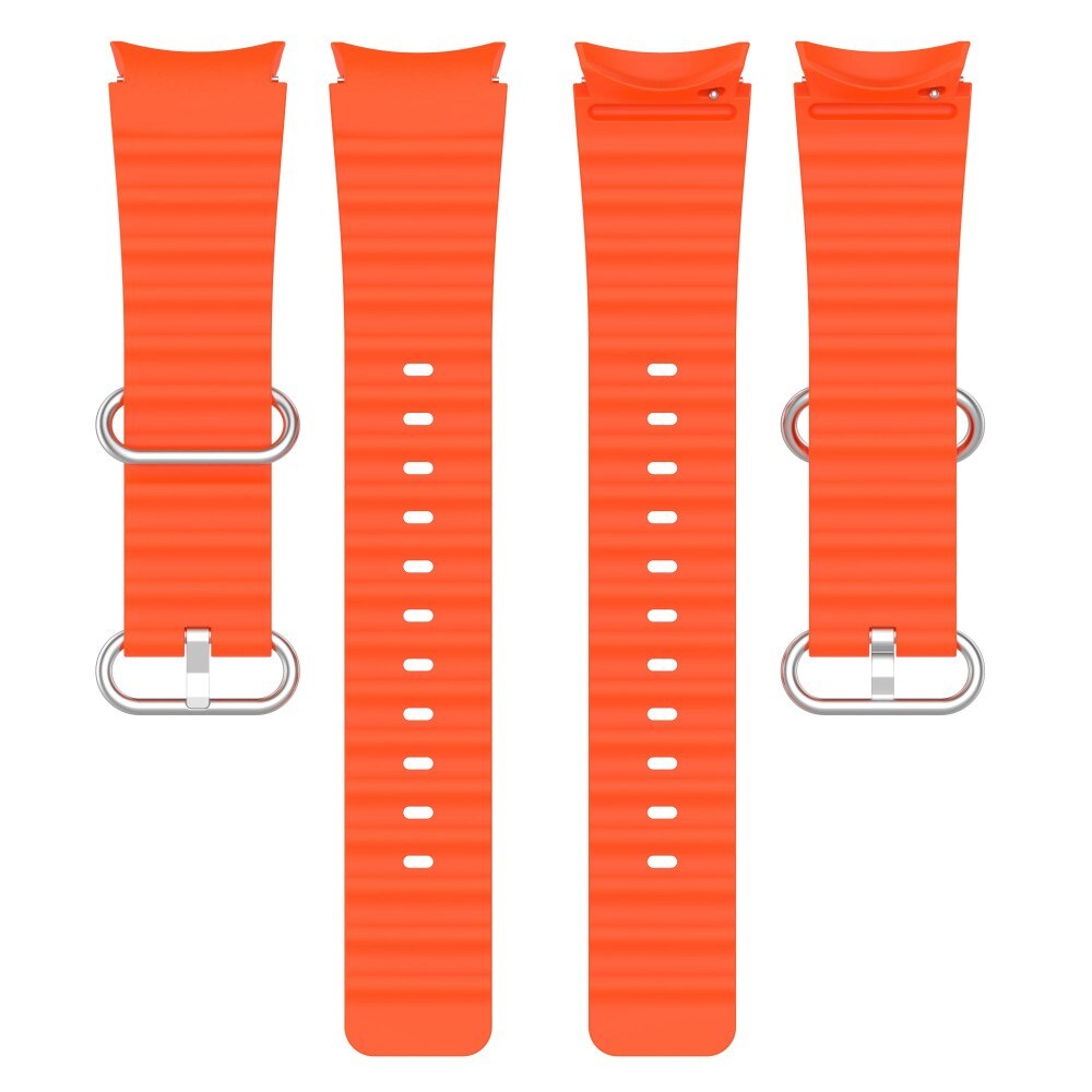 Full Fit Correa silicona Resistente Samsung Galaxy Watch 6 Classic 43mm, naranja