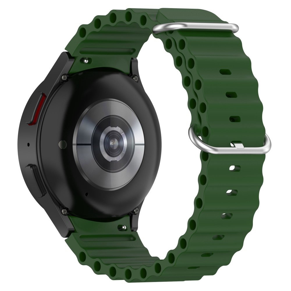 Full Fit Correa silicona Resistente Samsung Galaxy Watch 4 40/42/44/46mm verde oscuro