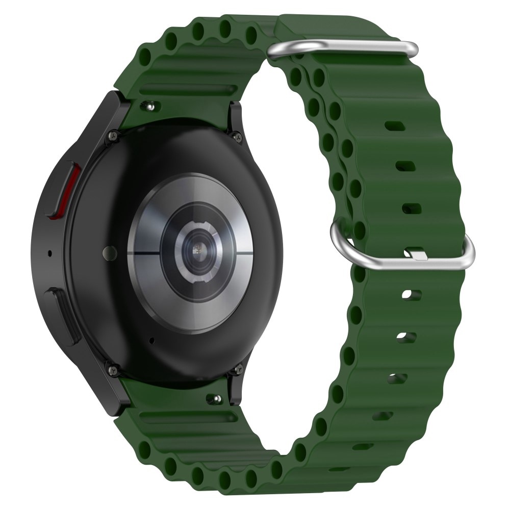 Full Fit Correa silicona Resistente Samsung Galaxy Watch 4 44mm, verde oscuro