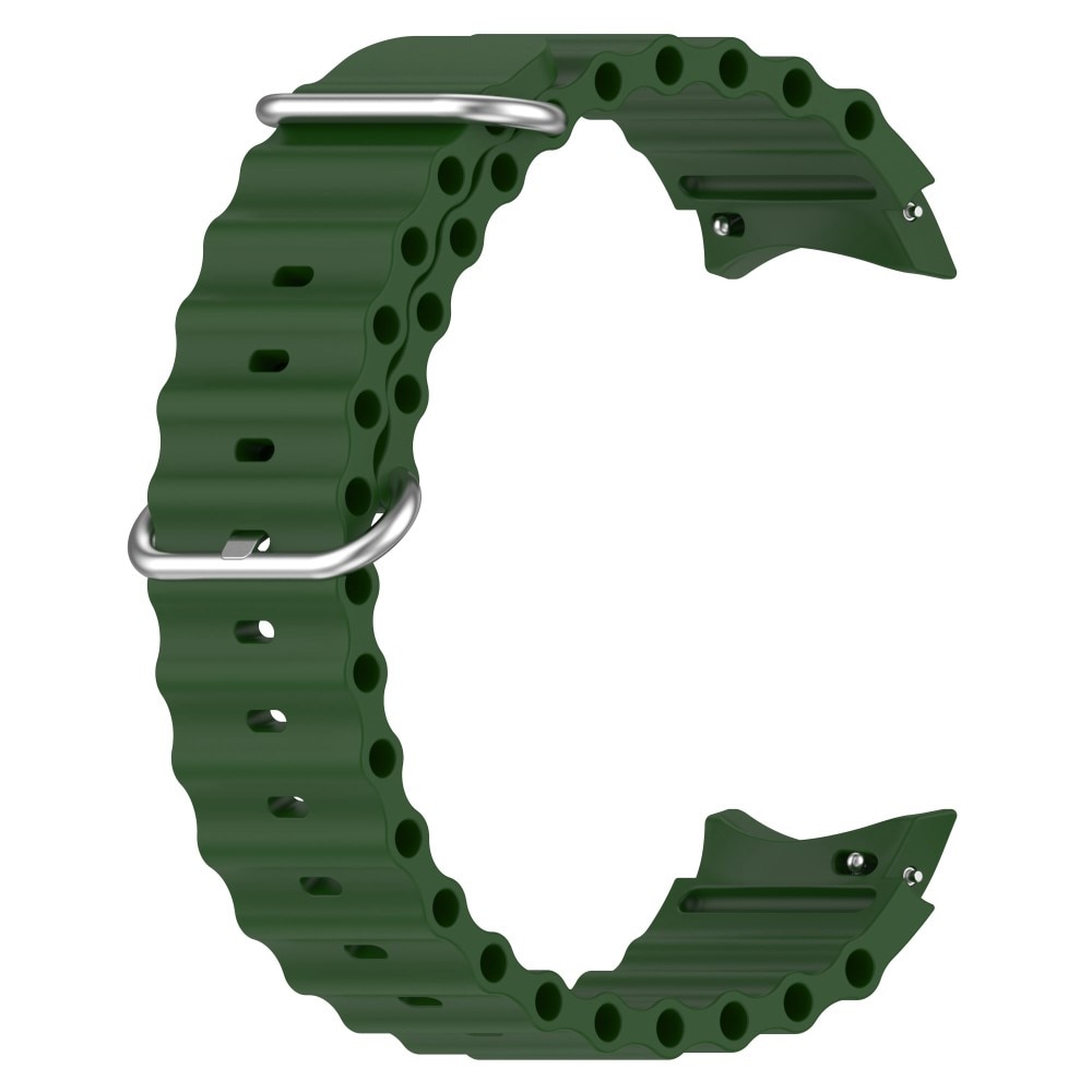 Full Fit Correa silicona Resistente Samsung Galaxy Watch 4 44mm, verde oscuro