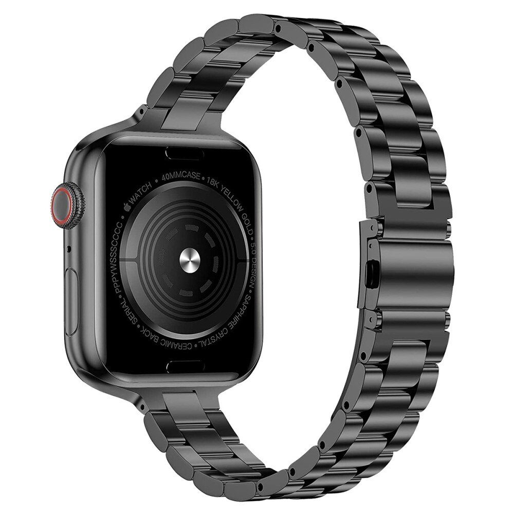 Correa fina de acero Apple Watch Ultra 2 49mm negro