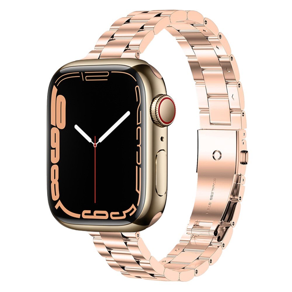 Correa fina de acero Apple Watch 42mm oro rosa