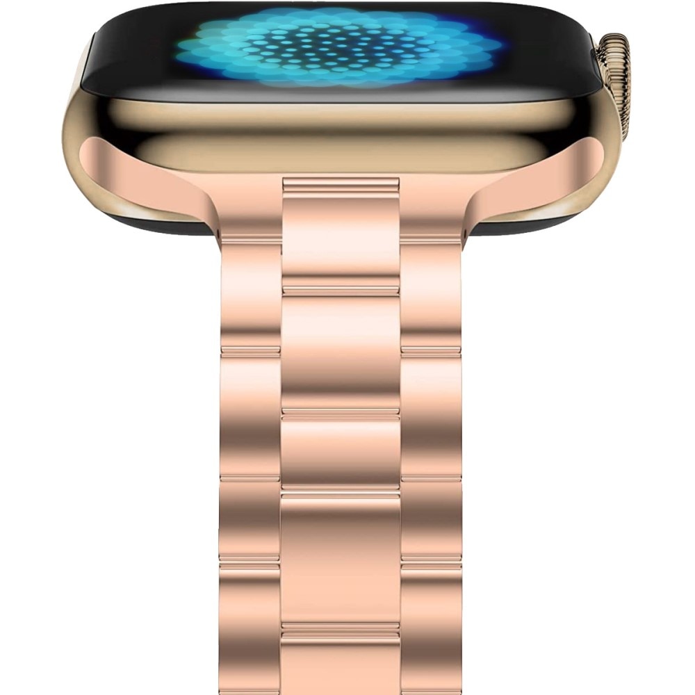 Correa fina de acero Apple Watch 42mm oro rosa