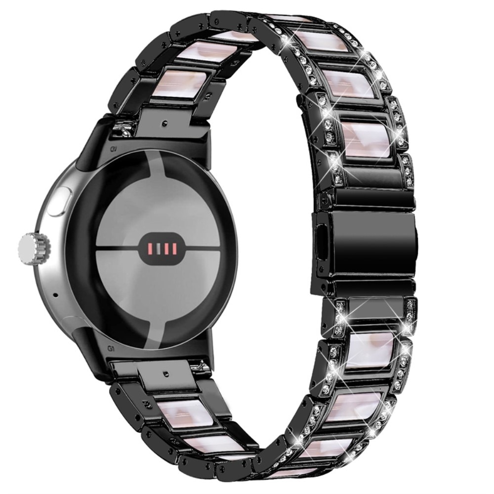 Correa de diamantes Google Pixel Watch Black Pearl