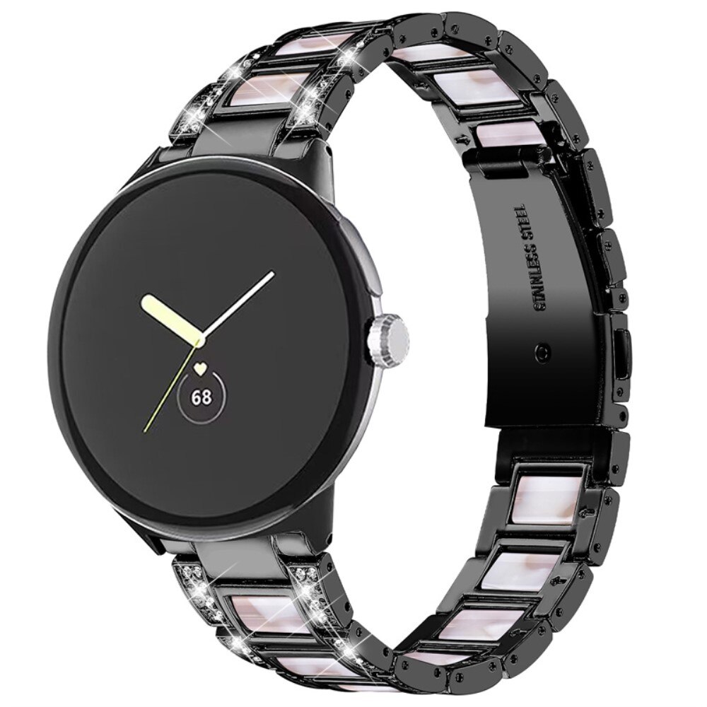 Correa de diamantes Google Pixel Watch 2 Black Pearl