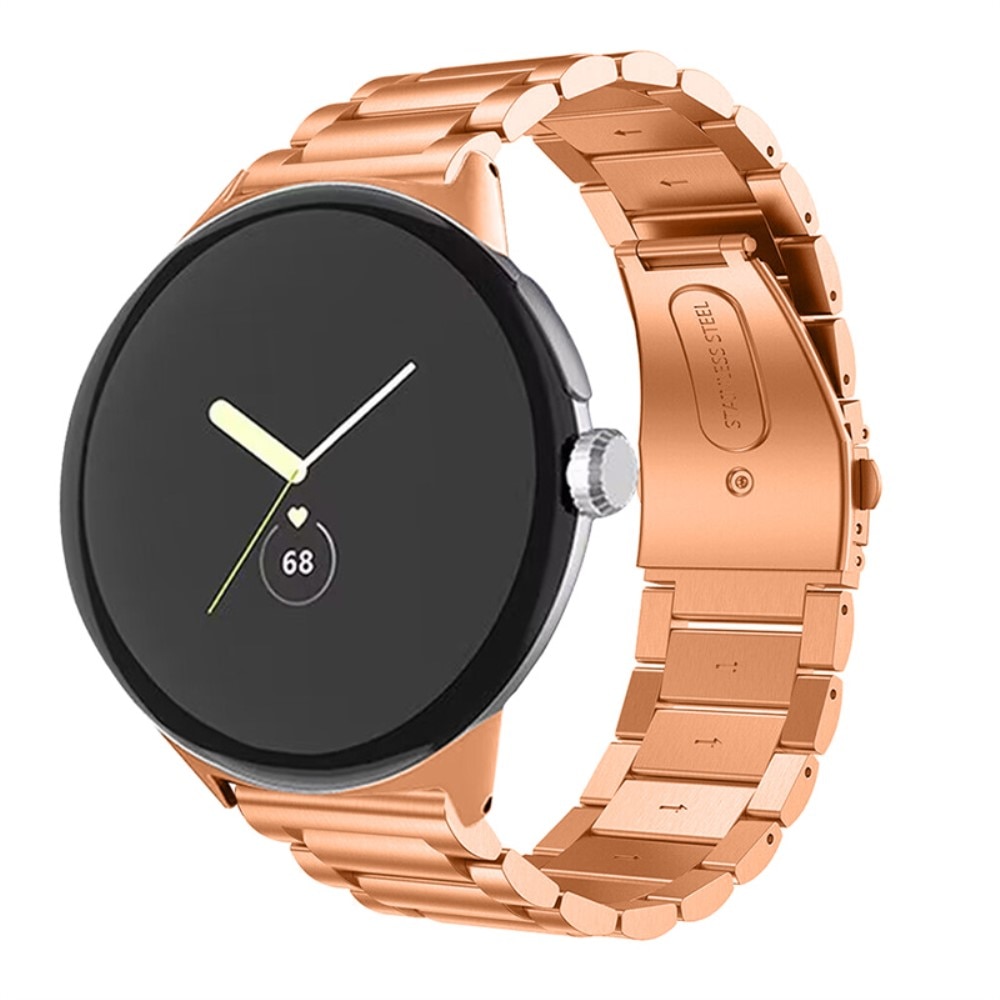 Correa de acero Google Pixel Watch 2 oro rosa