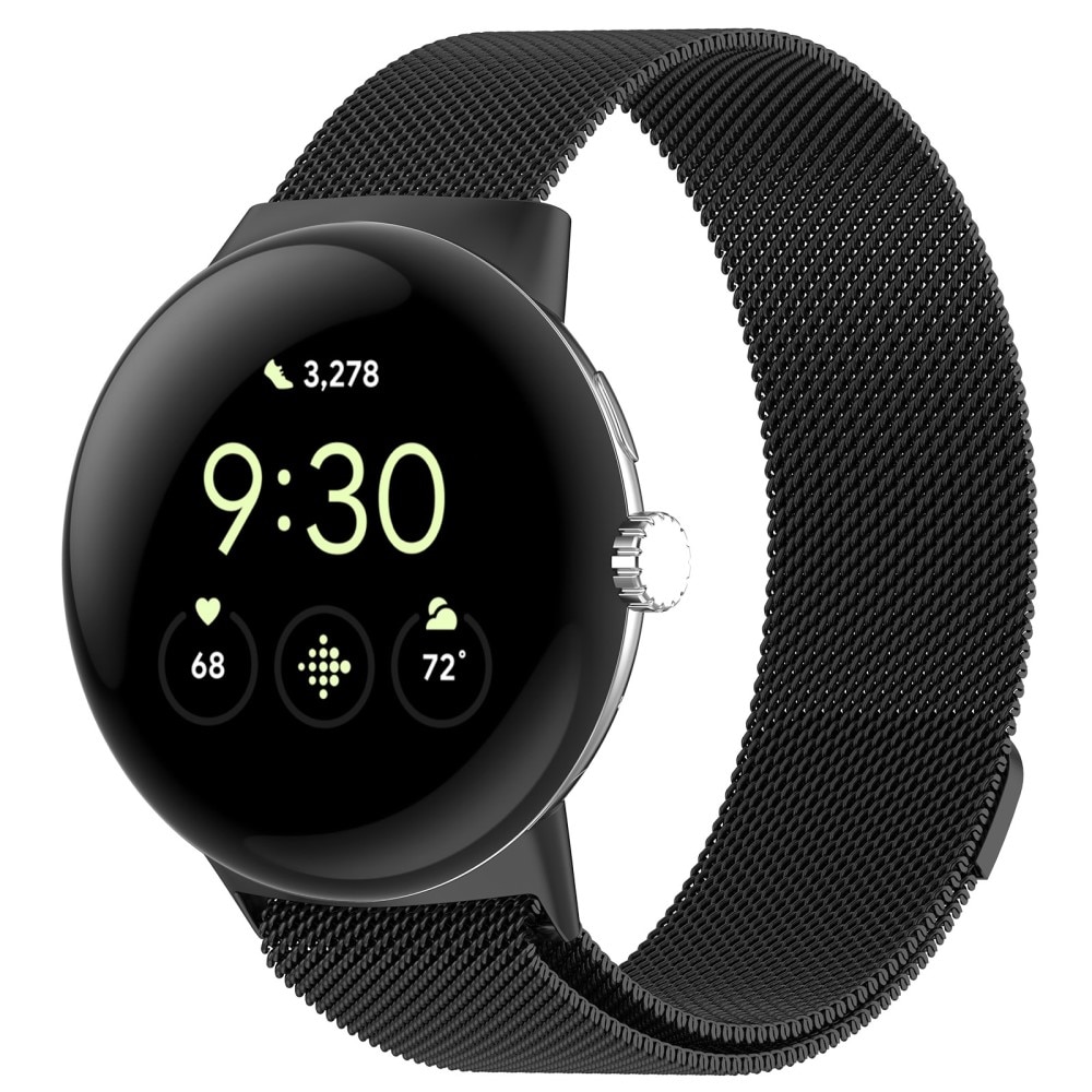 Pulsera milanesa para Google Pixel Watch 3 41mm, Negro