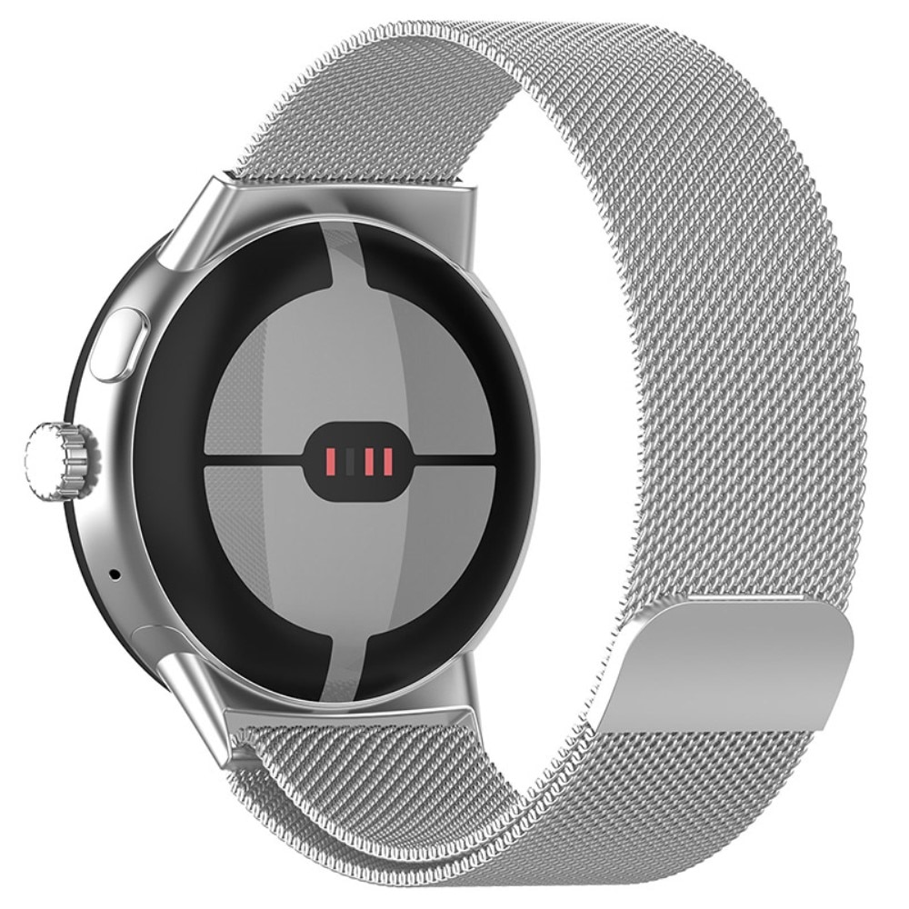 Pulsera milanesa para Google Pixel Watch, plata