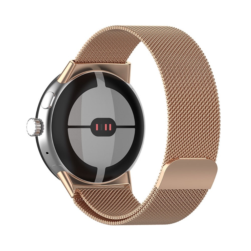 Pulsera milanesa para Google Pixel Watch 3 45mm, Oro rosa