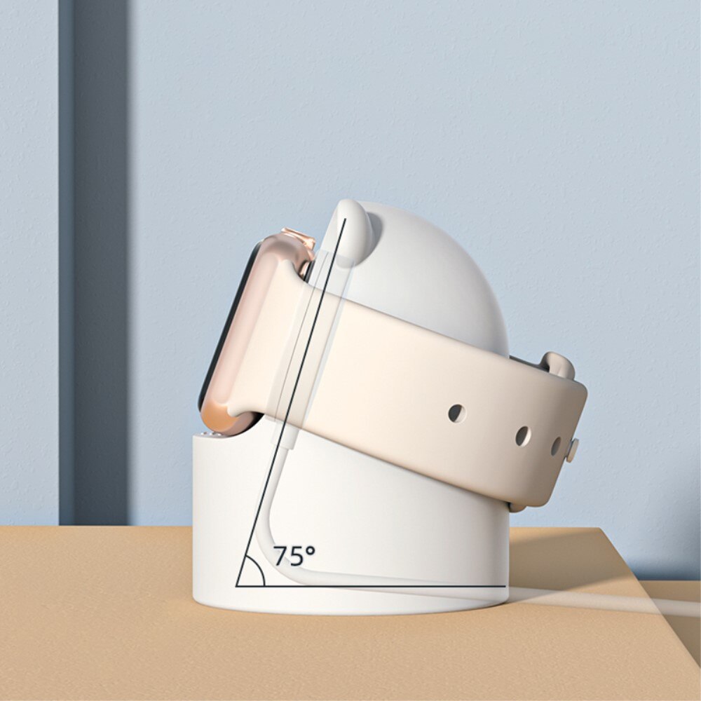 Soporte de carga Apple Watch, oso polar blanco