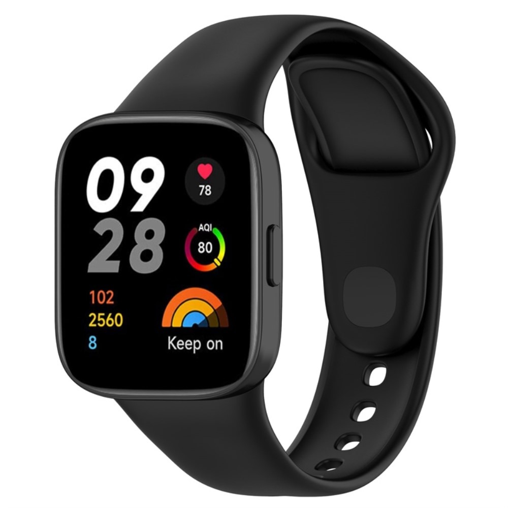 Correa de silicona para Xiaomi Redmi Watch 3, Negro