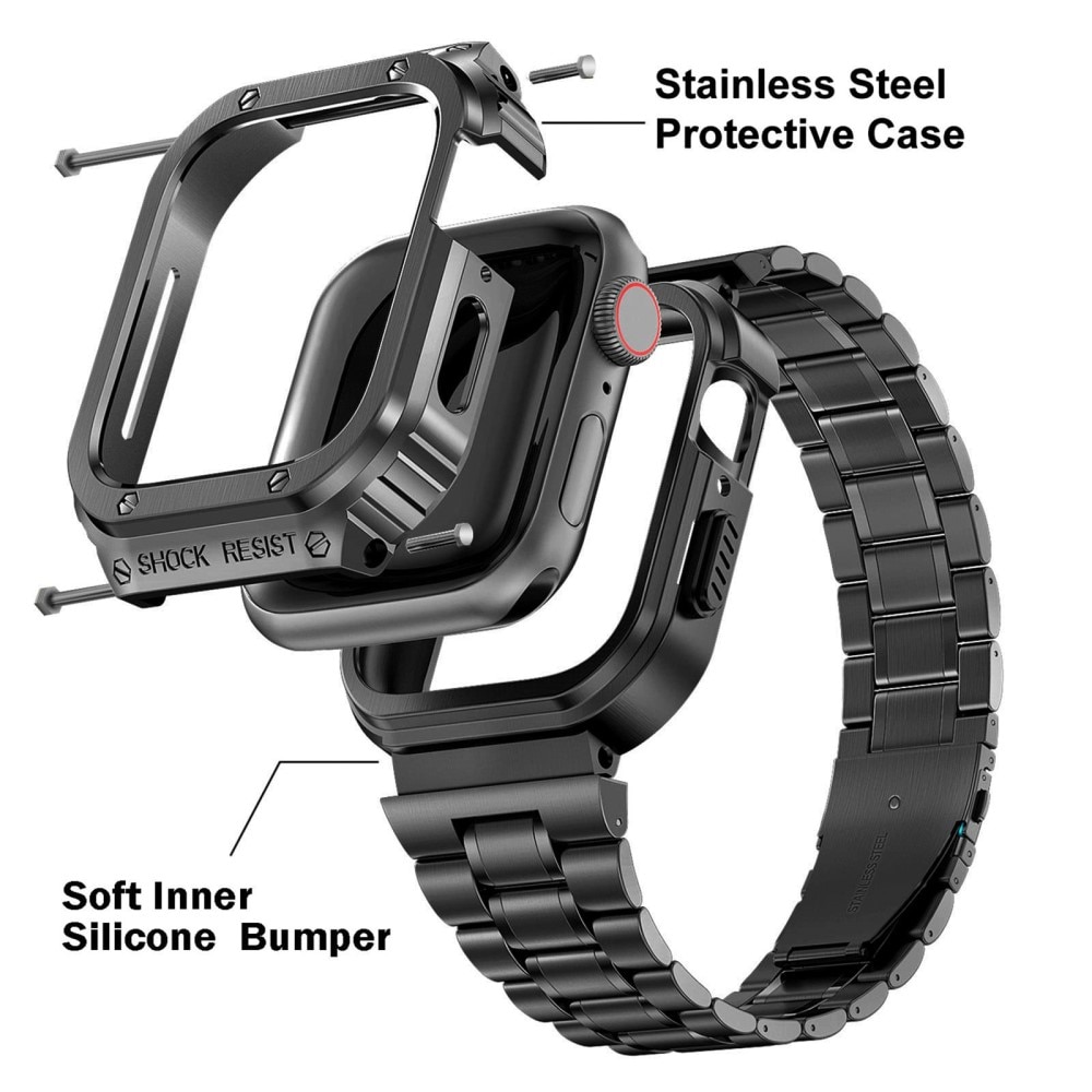 Correa Full Metal Apple Watch SE 44mm negro
