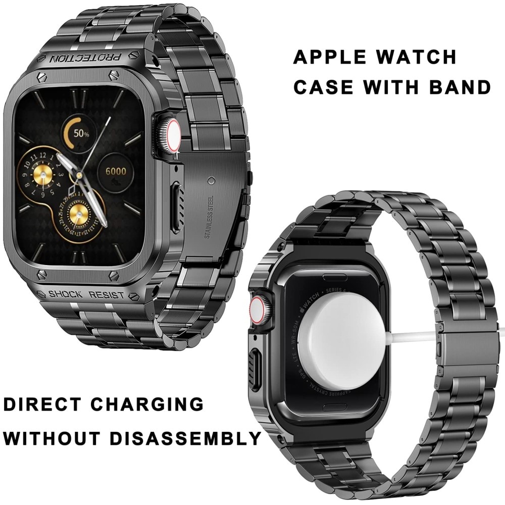 Correa Full Metal Apple Watch 41mm Series 7 gris oscuro