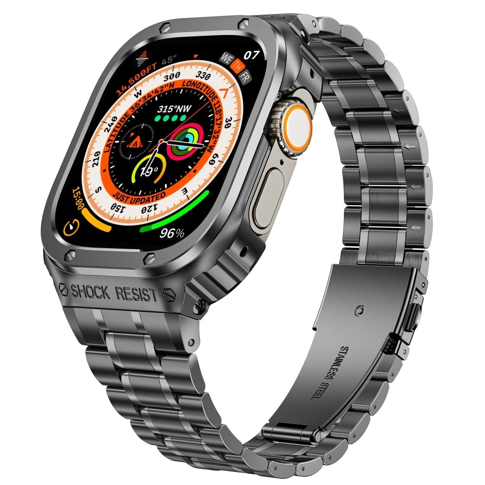 Correa Full Metal Apple Watch 41mm Series 7 gris oscuro