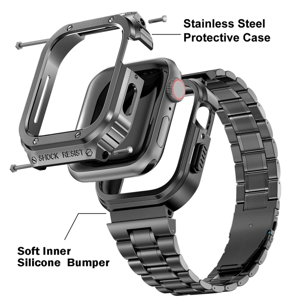 Correa Full Metal Apple Watch SE 40mm gris oscuro