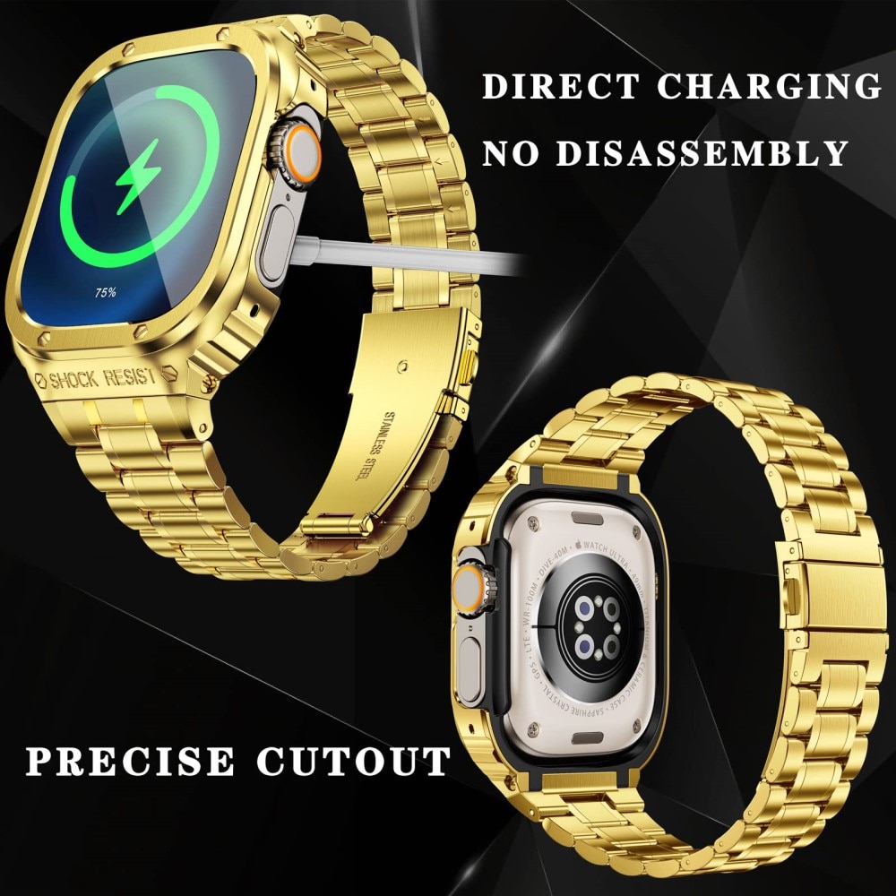 Correa Full Metal Apple Watch 45mm Series 7 oro
