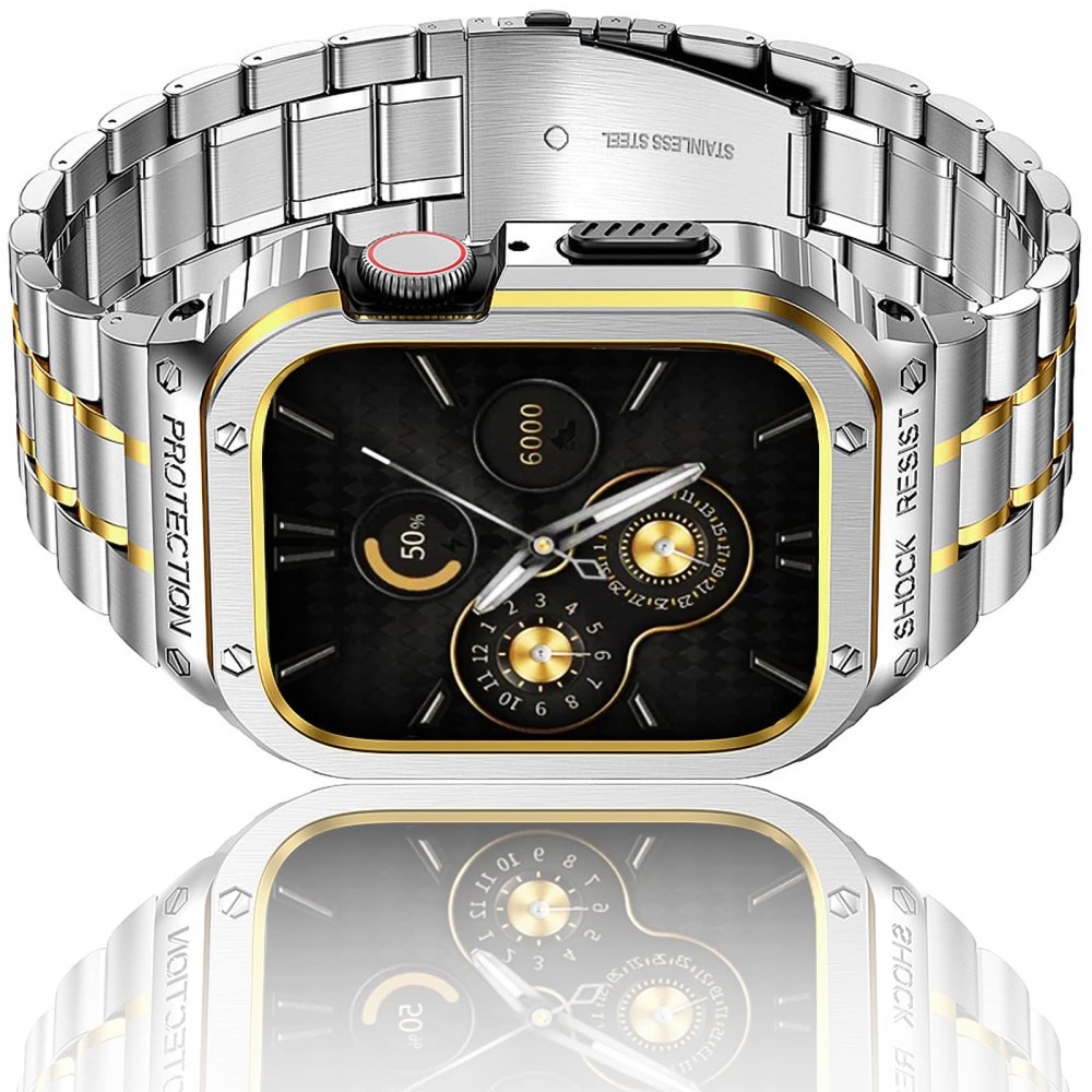 Correa Full Metal Apple Watch Ultra 49mm plata/oro