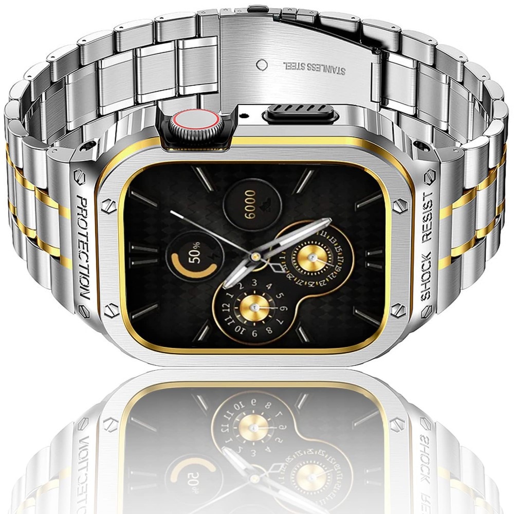 Correa Full Metal Apple Watch Ultra 49mm plata/oro