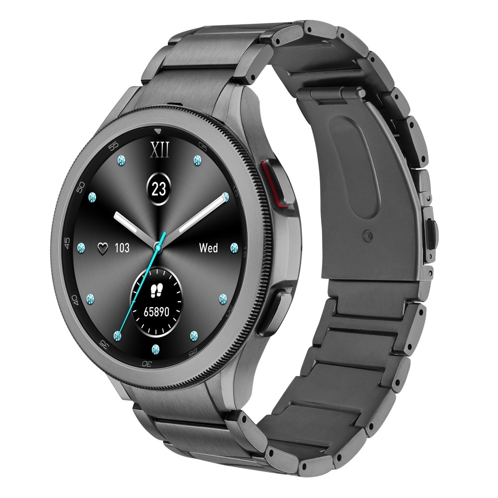 Full Fit Correa de titanio Samsung Galaxy Watch FE gris