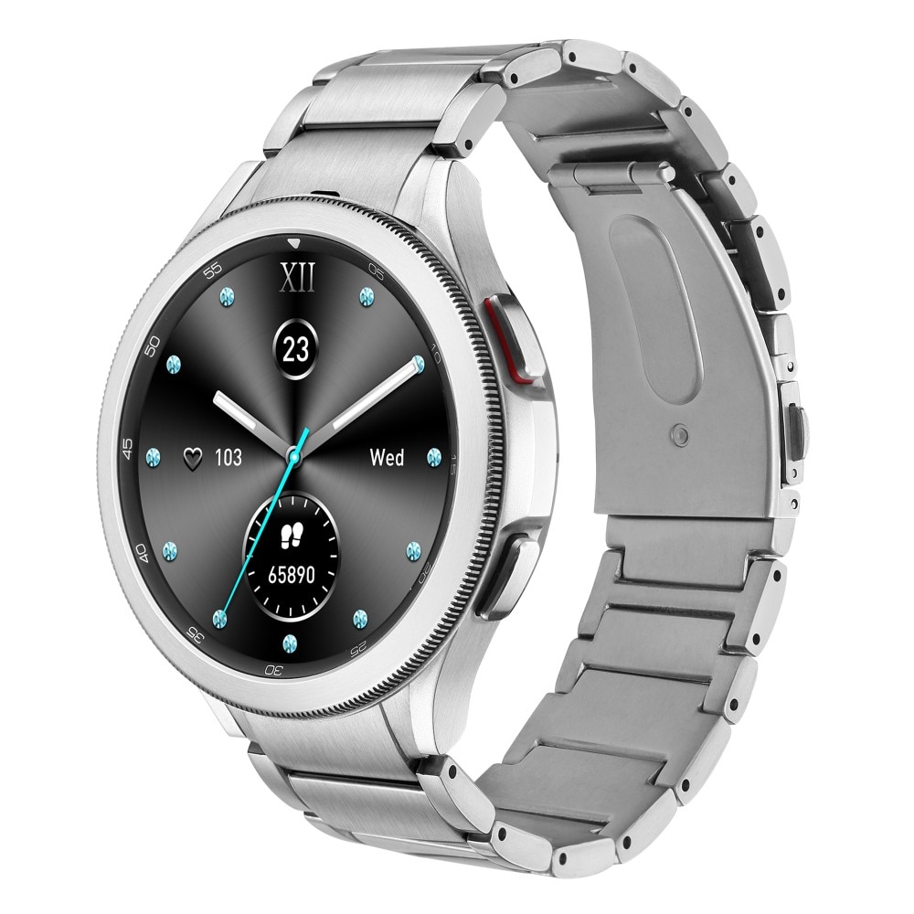 Full Fit Correa de titanio Samsung Galaxy Watch 4 44mm plata