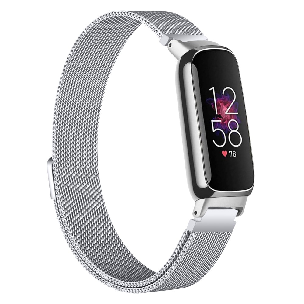 Pulsera milanesa para Fitbit Inspire 3, Plata