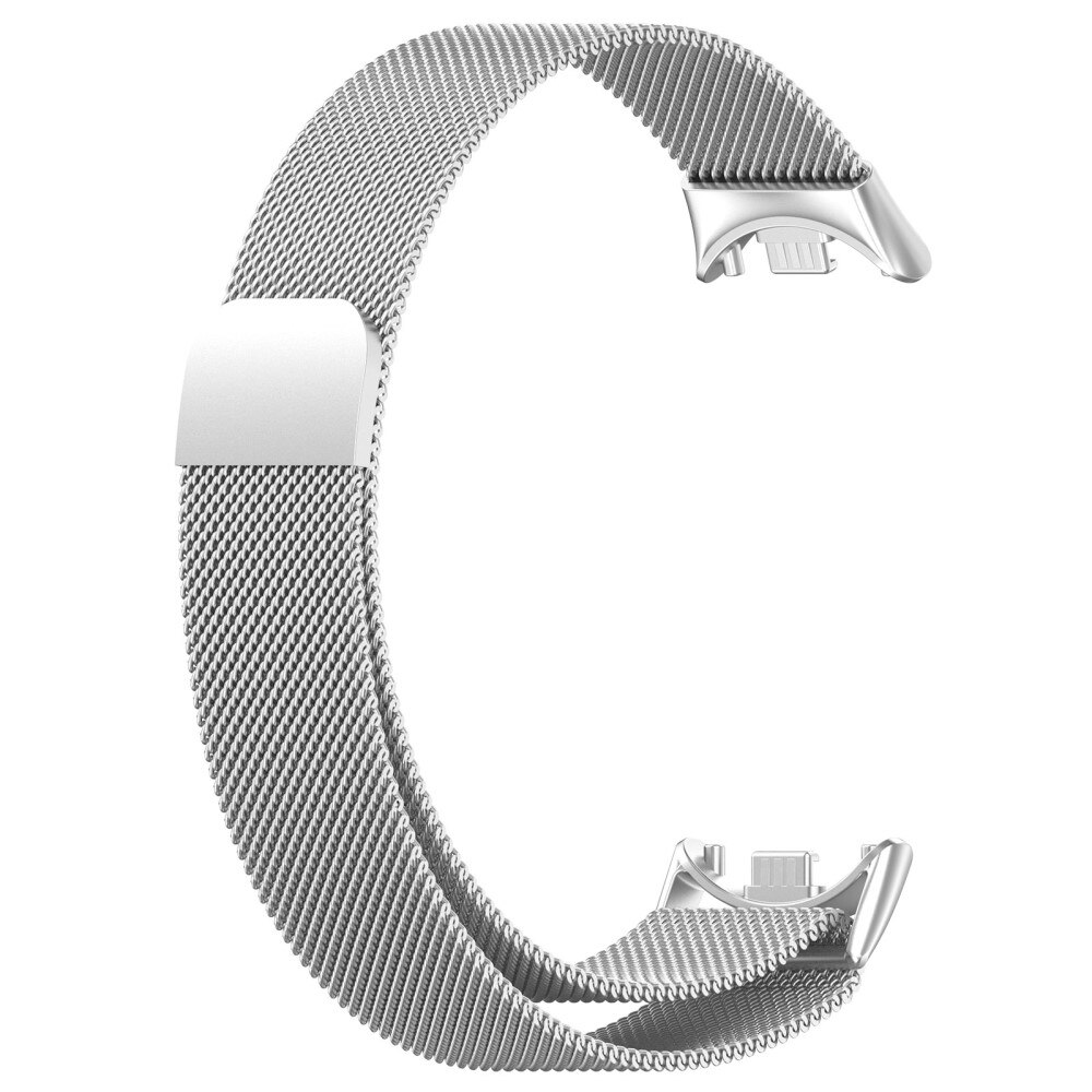 Pulsera milanesa para Xiaomi Mi Band 9, Plata