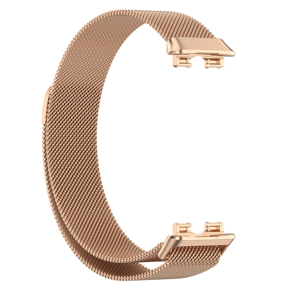 Pulsera milanesa para Huawei Band 9, Oro rosa