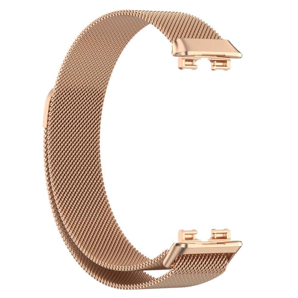 Pulsera milanesa para Huawei Band 8, oro rosa