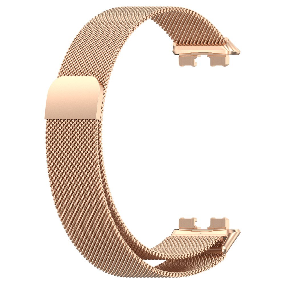 Pulsera milanesa para Huawei Band 9, Oro rosa