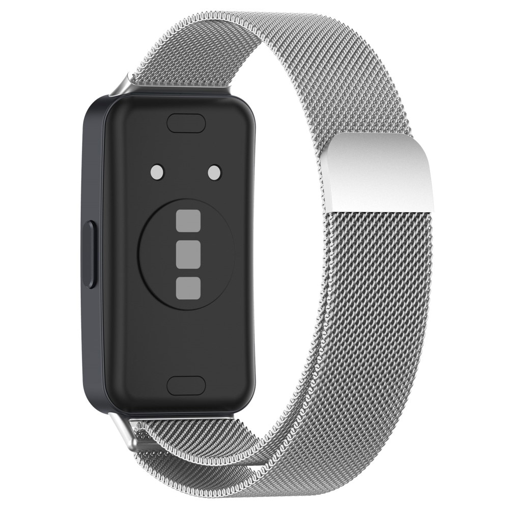 Pulsera milanesa para Huawei Band 9, Plata