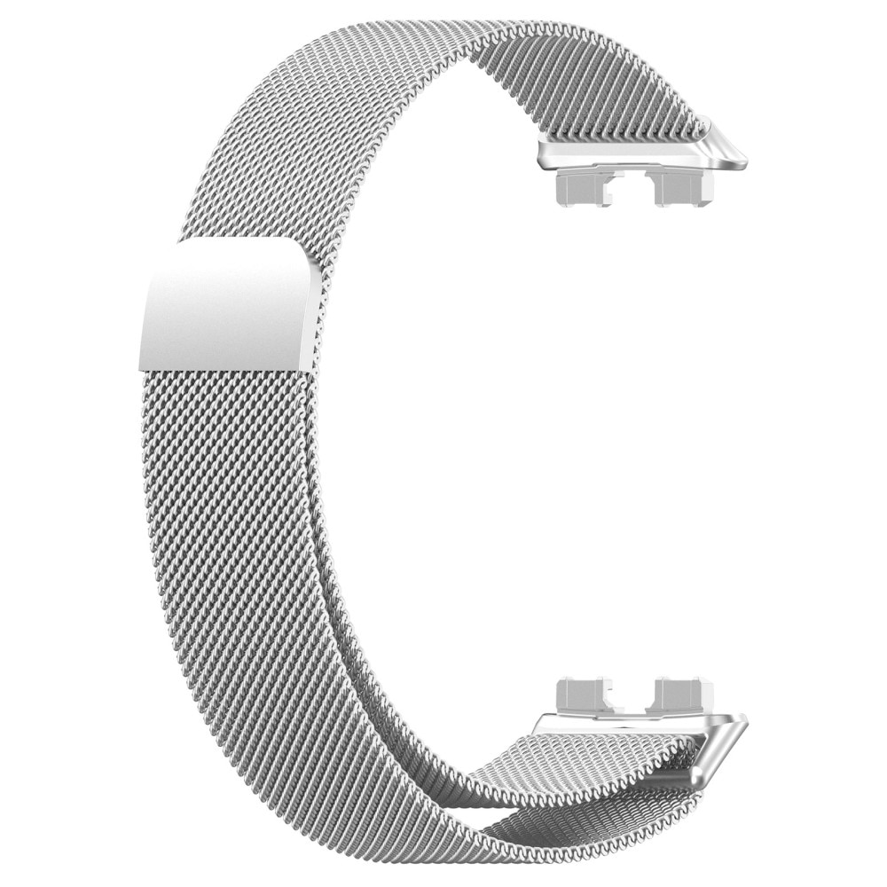 Pulsera milanesa para Huawei Band 9, Plata