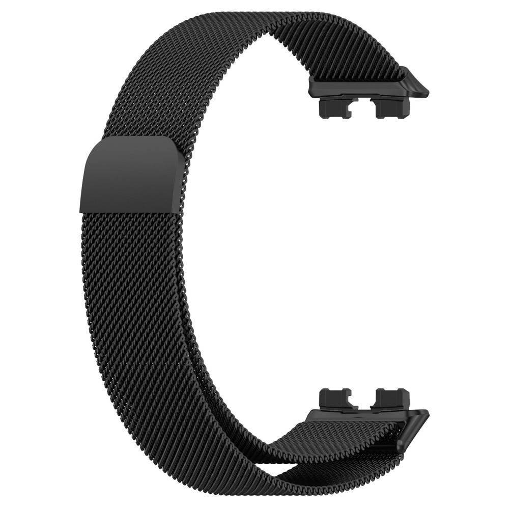 Pulsera milanesa para Huawei Band 9, Negro