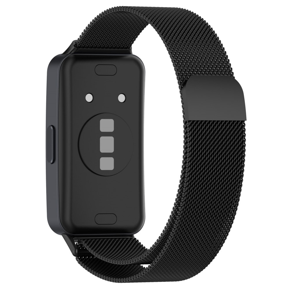Pulsera milanesa para Huawei Band 9, Negro