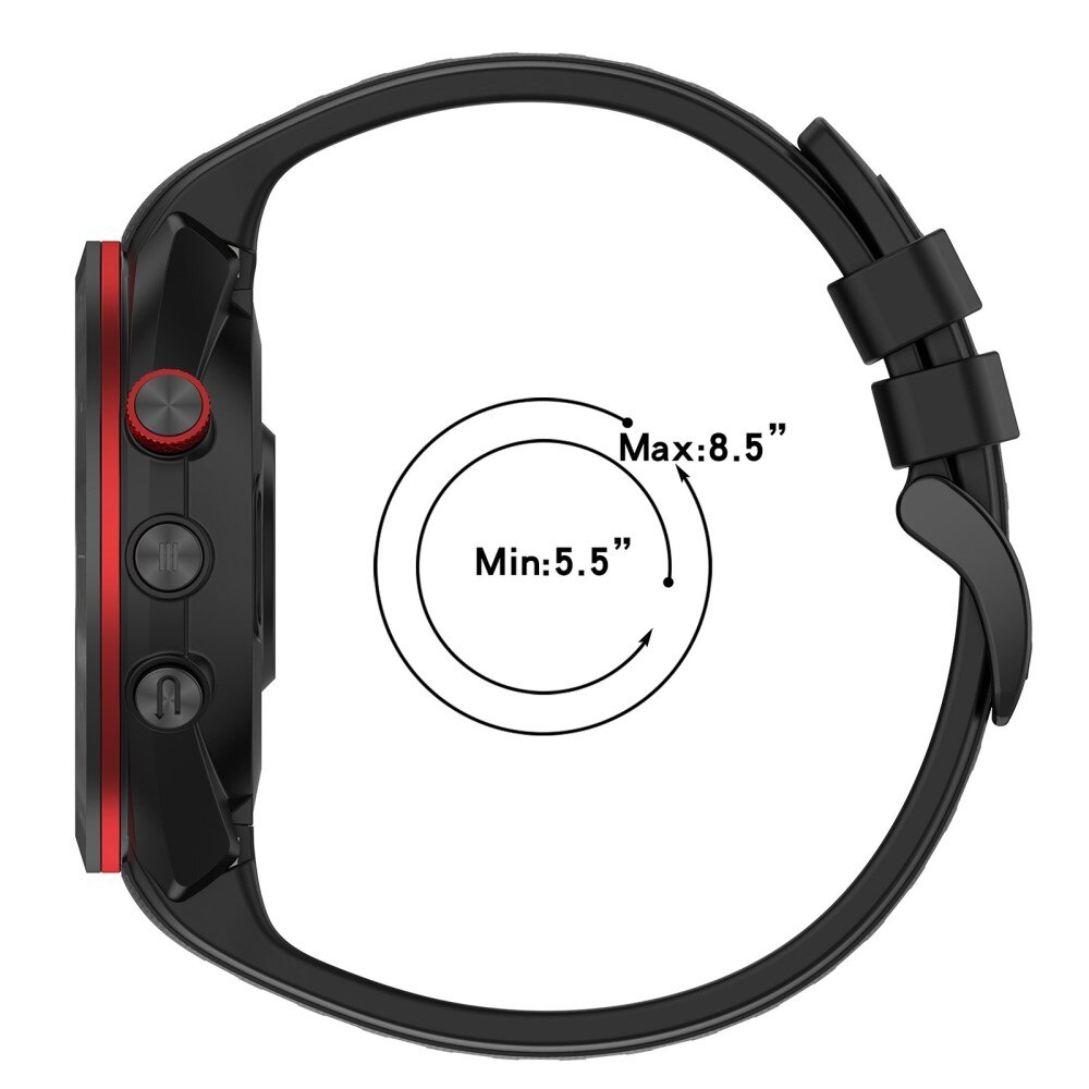 Correa de silicona para Garmin Approach S70 42mm, Negro