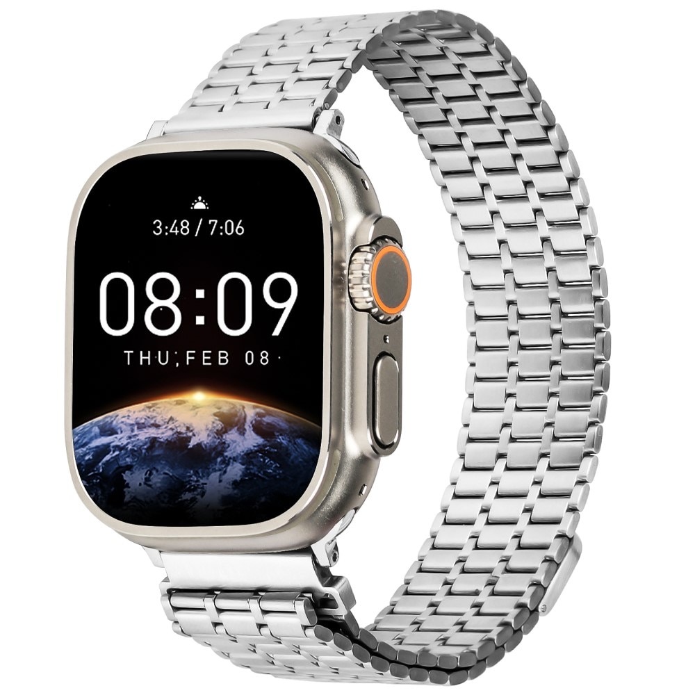 Correa Magnetic Business Apple Watch Ultra 49mm plata