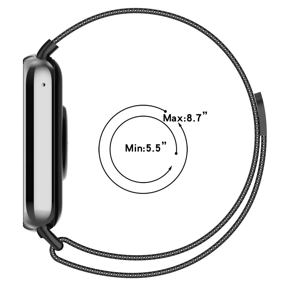 Pulsera milanesa para Xiaomi Smart Band 8 Pro, Oro rosa
