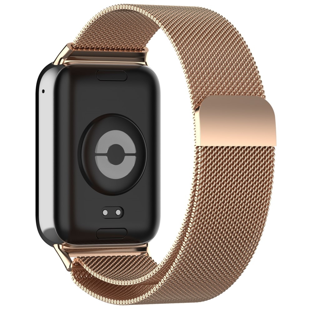 Pulsera milanesa para Xiaomi Smart Band 8 Pro, Oro rosa