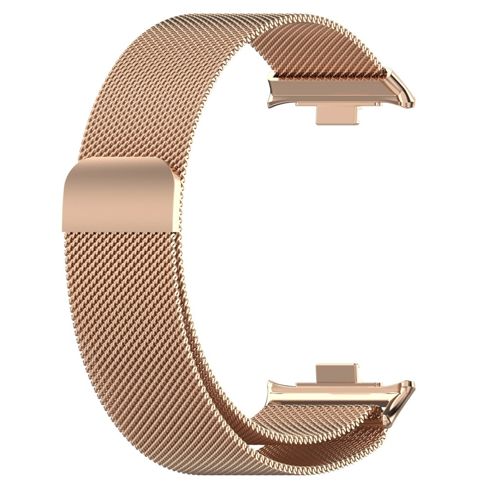 Pulsera milanesa para Xiaomi Smart Band 8 Pro, Oro rosa