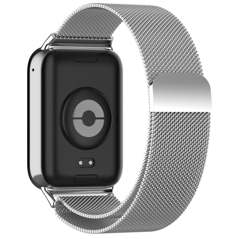 Pulsera milanesa para Xiaomi Smart Band 8 Pro, Plata