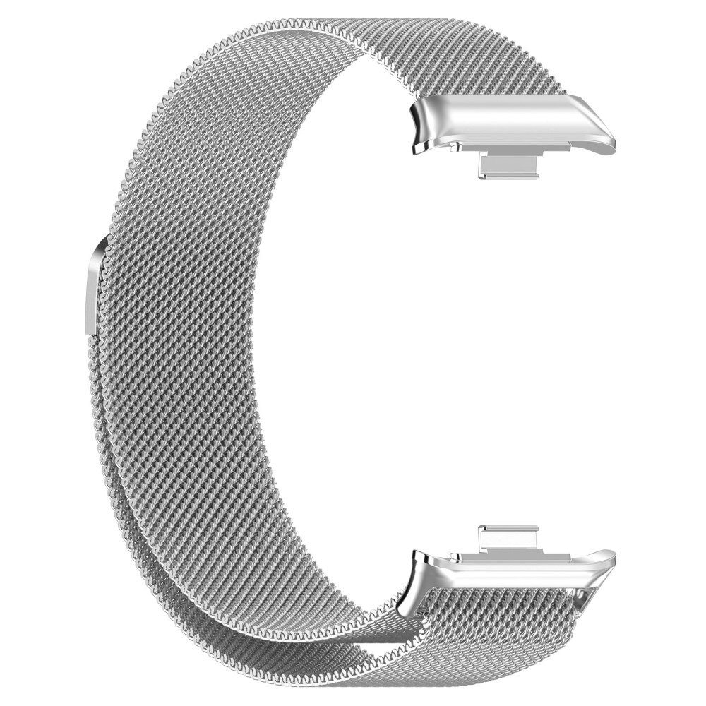 Pulsera milanesa para Xiaomi Smart Band 8 Pro, Plata