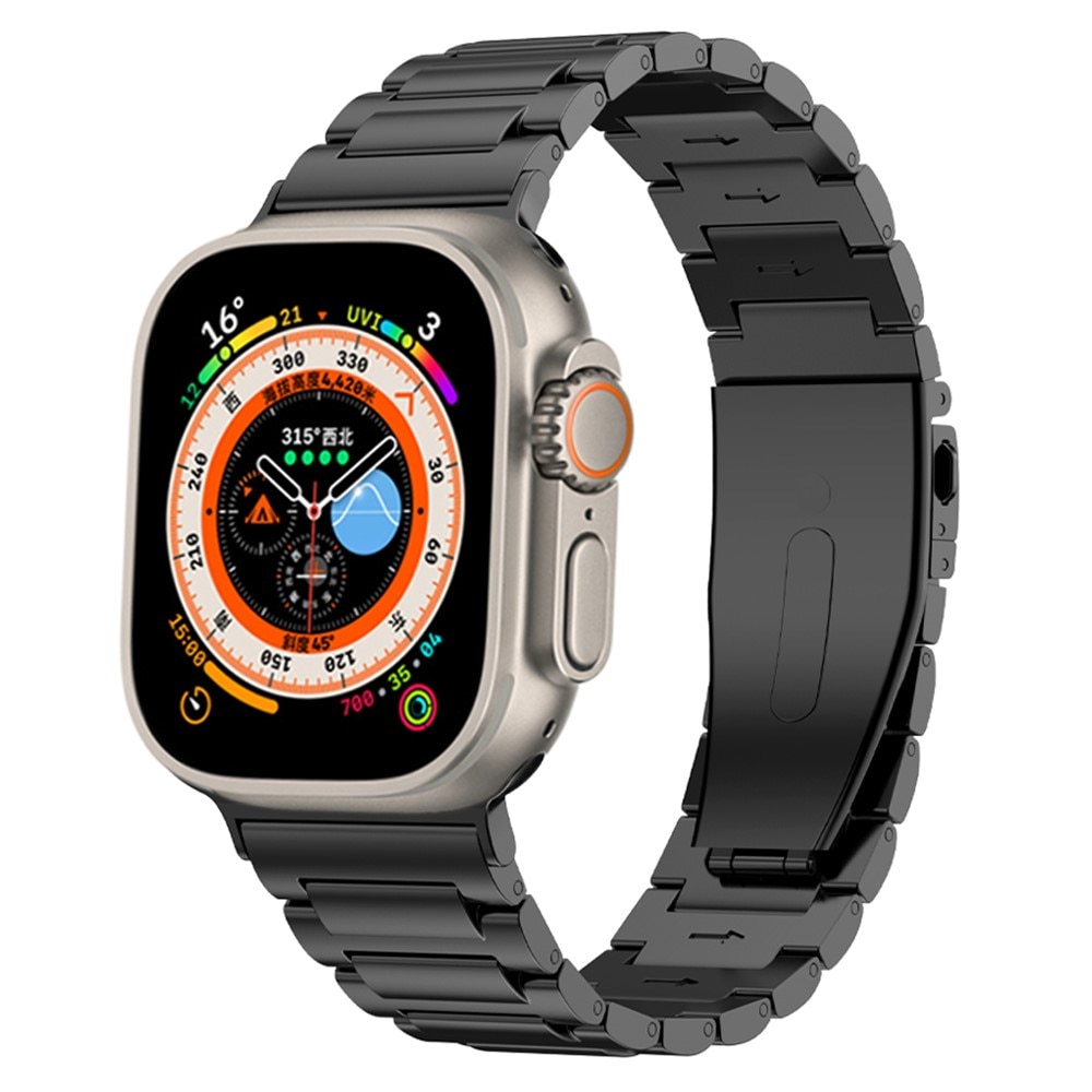 Correa de titanio Apple Watch 45mm Series 7 negro
