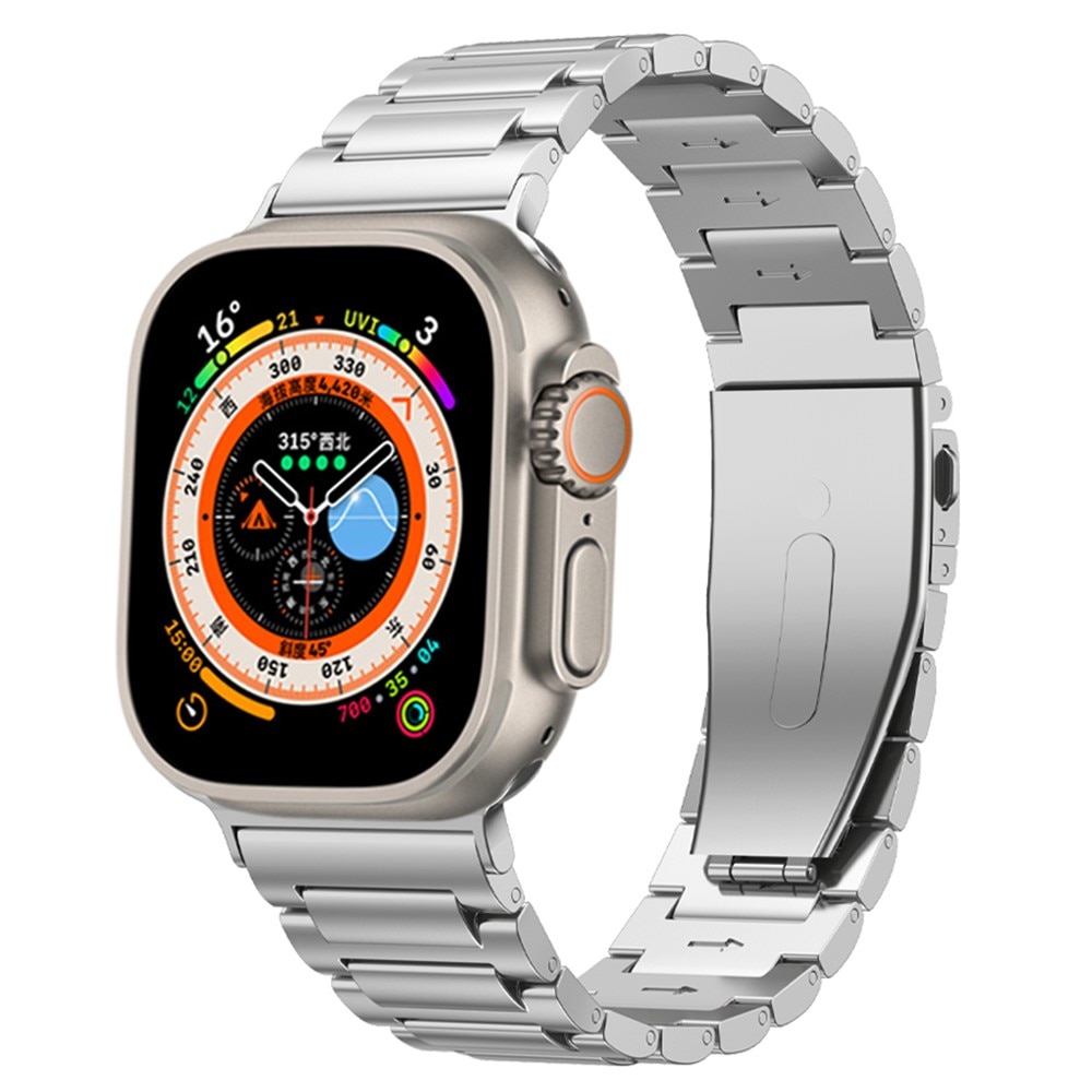 Correa de titanio Apple Watch 45mm Series 8 plata