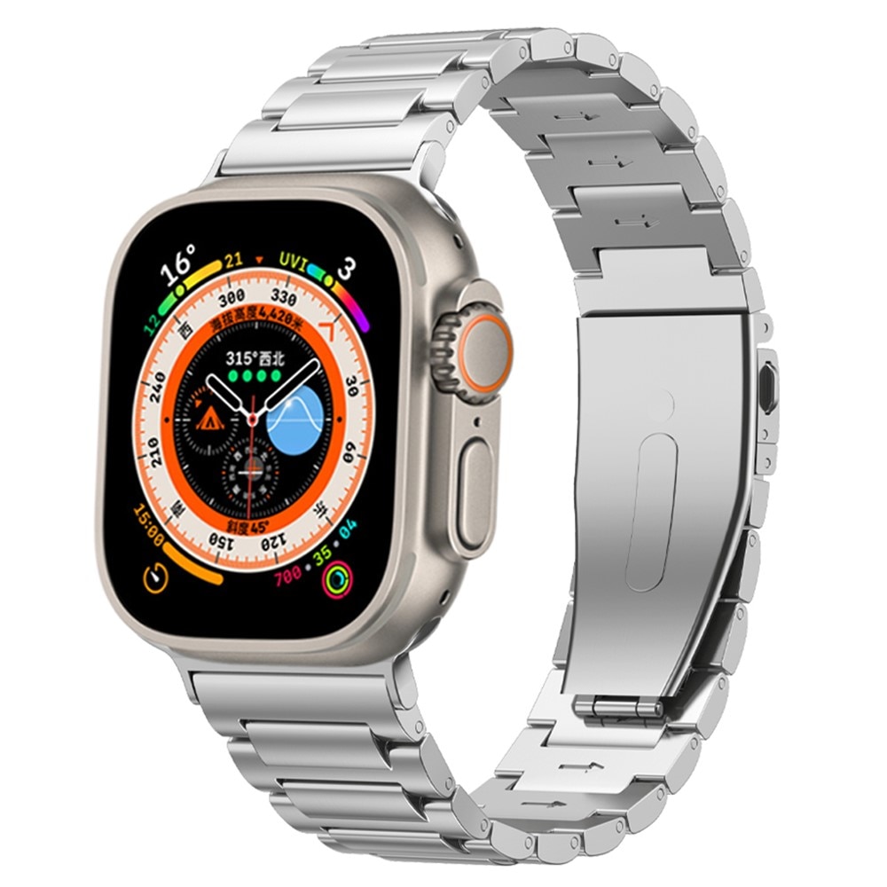 Correa de titanio Apple Watch Series 9 45mm Plata