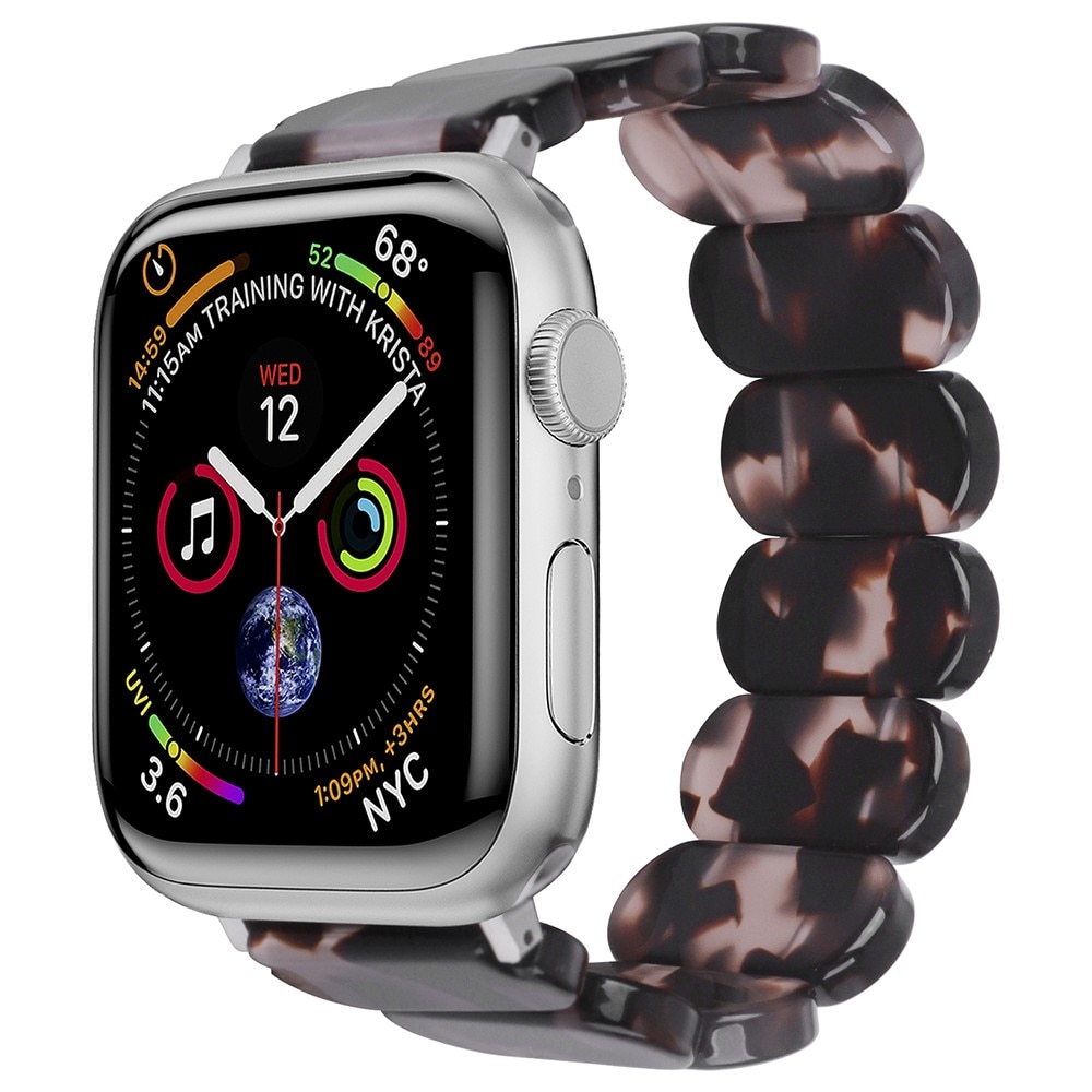 Correa resina elástica Apple Watch 41mm Series 8, negro/gris
