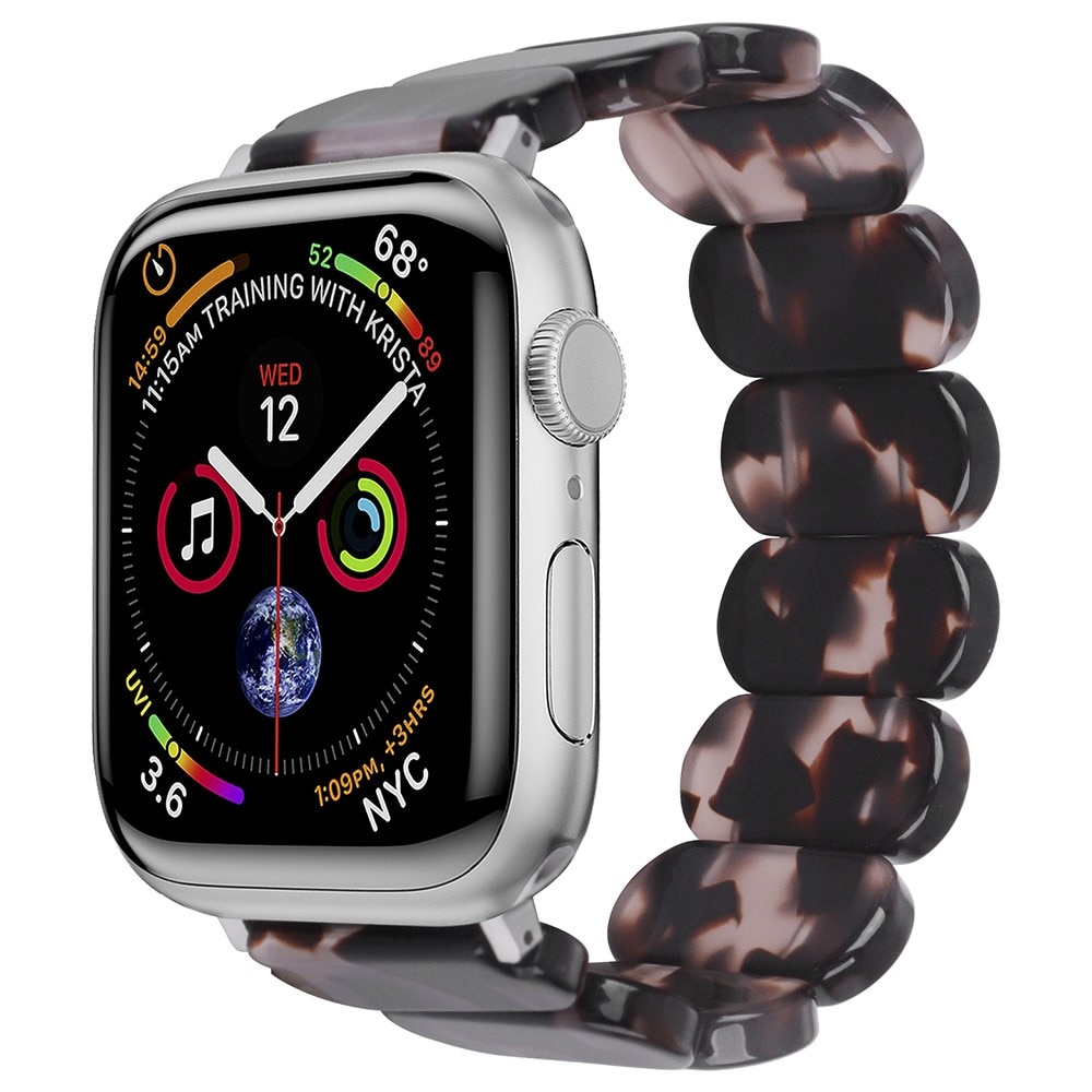 Correa resina elástica Apple Watch 45mm Series 8, negro/gris