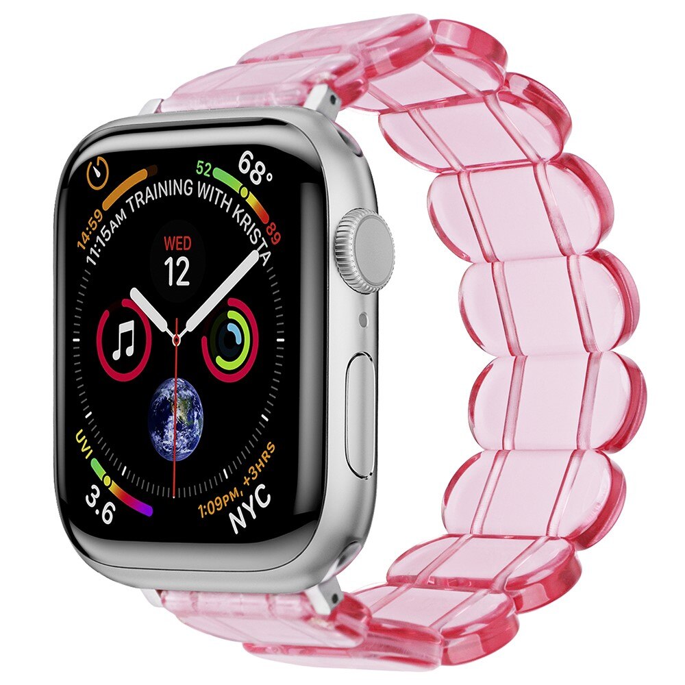 Correa resina elástica Apple Watch 44mm, rosado