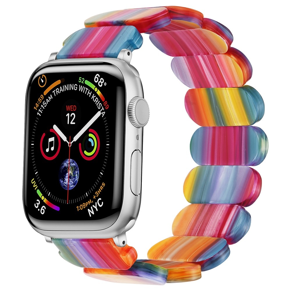 Correa resina elástica Apple Watch 45mm Series 9, Arcoíris